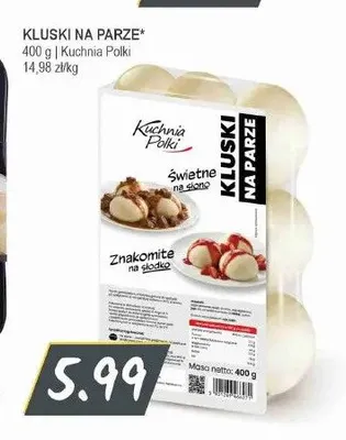 Kluski na parze Kuchnia Polki promocja w Słoneczko