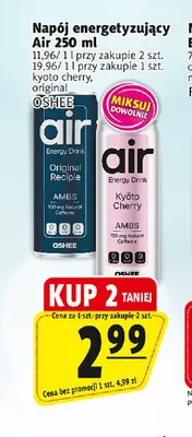 Napój energetyzujący Oshee Air original promocja w Prim Market