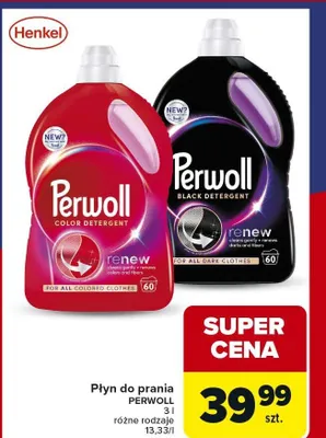 Płyn do prania 3l różne rodzaje Perwoll promocja w Carrefour Market