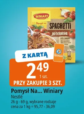 Pomysł Na... Winiary Spaghetti po bolońsku promocja w Leclerc