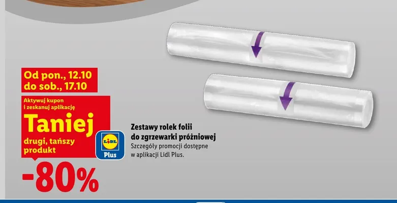 Zestawy rolek folii do zgrzewarki próżniowej Silvercrest promocja w Lidl