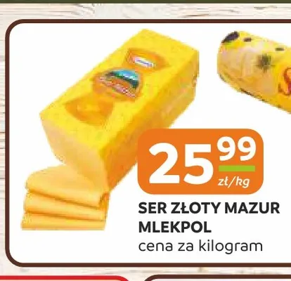 Ser złoty Mazur Mlekpol promocja w Społem Częstochowa