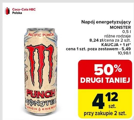 Napój energetyzujący Pacific Punch promocja w Carrefour Market