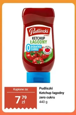 Ketchup Pudliszki łagodny zero cukru promocja w Biedronka