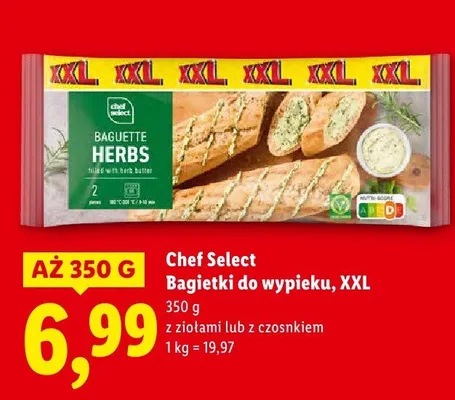 Bagietki do wypieku, XXL z czosnkiem promocja w Lidl