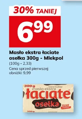 Masło ekstra łaciate osełka 300g promocja w Hitpol