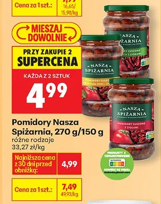 Pomidory suszone promocja w Biedronka