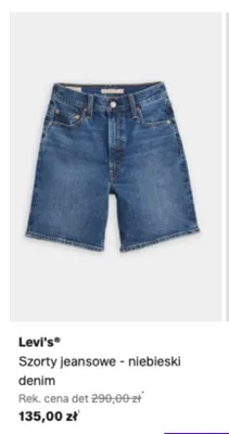 Szorty jeansowe Levi's niebieski denim promocja w Lounge by Zalando