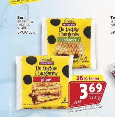 Ser Serenada Radamer do tostów i burgerów promocja w Prim Market