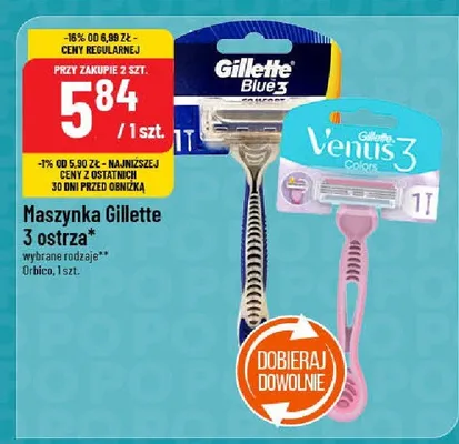 Maszynka Gillette 3 ostrza promocja w POLOmarket