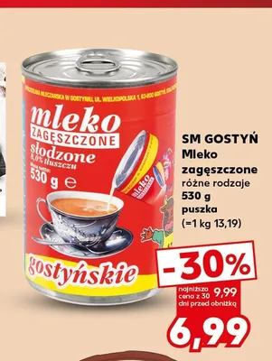 Mleko zagęszczone słodzone SM Gostyń promocja w Kaufland
