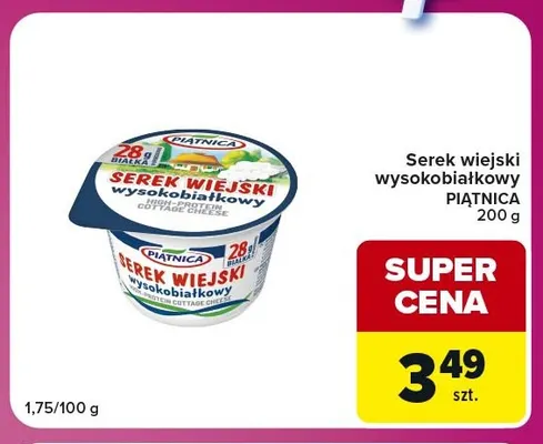Serek wiejski wysokobiałkowy Piątnica promocja w Carrefour Express