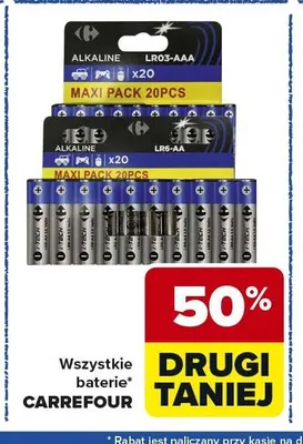 Baterie Carrefour Alkaline LR6-AA 20-pak promocja w Carrefour