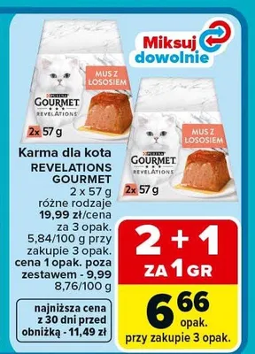Karma dla kota różne rodzaje promocja w Carrefour