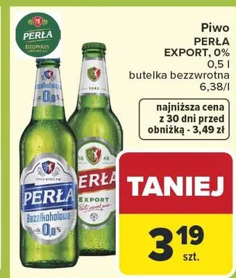 Piwo Export 0% promocja w Carrefour