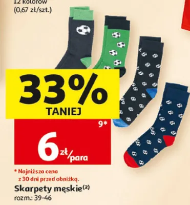 Skarpety męskie promocja w Auchan