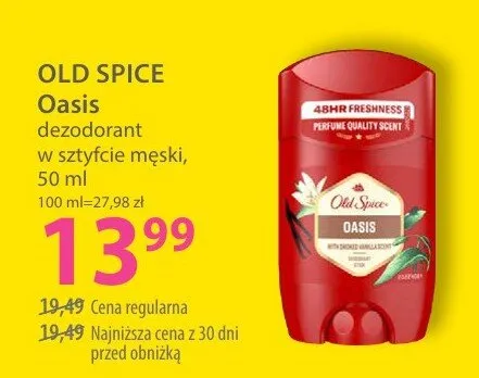 Dezodorant w sztyfcie męski Oasis promocja w Hebe