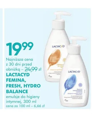 Emulsja do higieny intymnej Lactacyd Fresh promocja w Super-Pharm