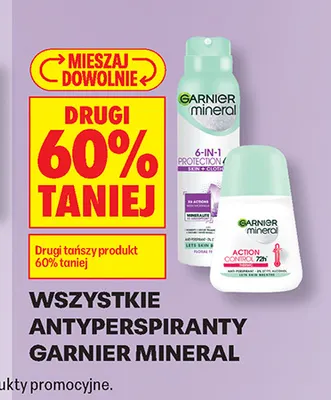 Antyperspiranty Garnier Mineral promocja w Biedronka