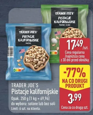 Pistacje kalifornijskie promocja w Aldi