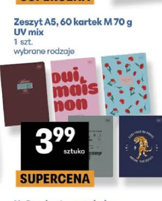 Zeszyt A5 60 kartek M 70 g UV mix promocja w Delikatesy Centrum
