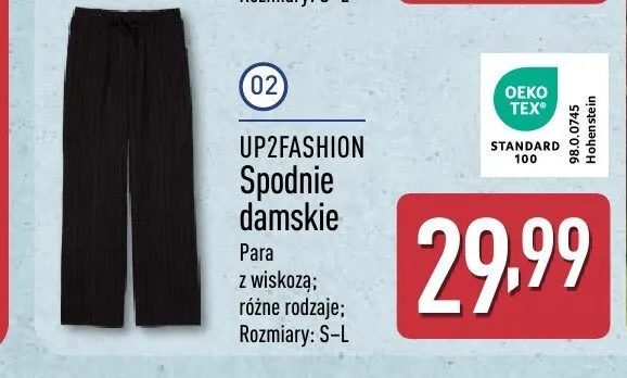 Spodnie damskie UP2FASHION promocja w Aldi