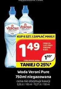 Woda niegazowana Veroni Pure promocja w Delfin