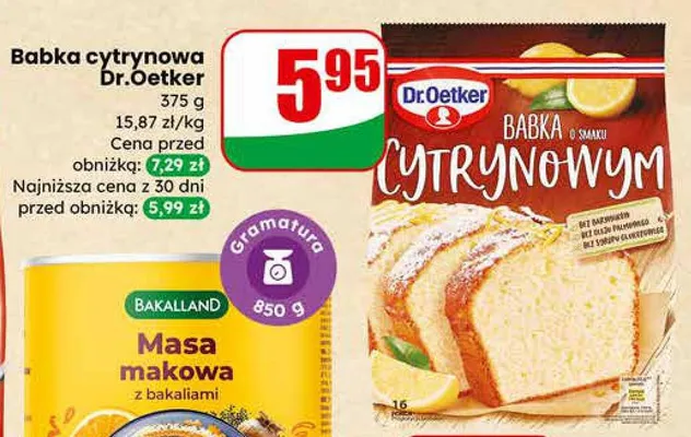 Masa makowa z bakaliami promocja w Dino