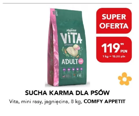 Sucha karma dla psów Comfy Appetit Vita mini rasy jagnięcina promocja w Aquael zoo