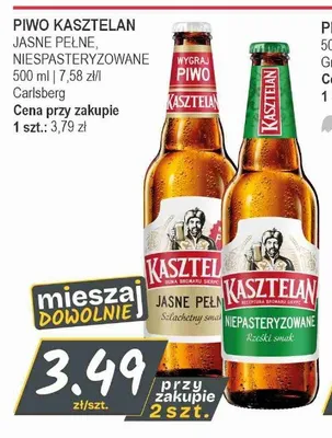 Piwo Kasztelan Jasne Pełne promocja w Słoneczko