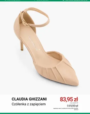 Czółenka z zapięciem Claudia Ghizzani promocja w Deichmann
