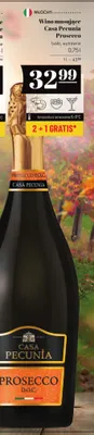 Wino musujące Casa Pecunia Prosecco białe wytrawne promocja w POLOmarket