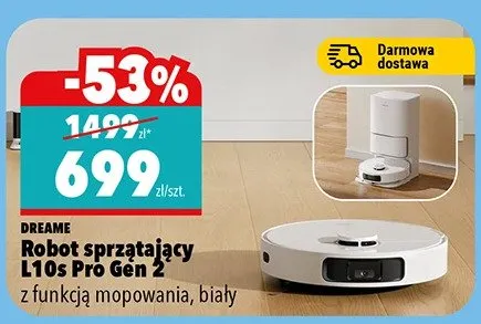 Robot sprzątający L10s Pro Gen 2 z funkcją mopowania, biały promocja w Biedronka