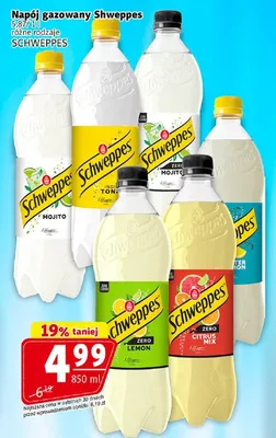 Napój gazowany Schweppes różne rodzaje promocja w Prim Market