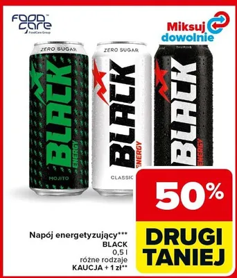 Napój energetyzujący Black Classic promocja w Carrefour Market