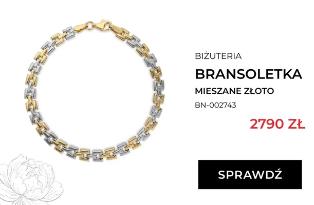 Bransoletka mieszane złoto Briju