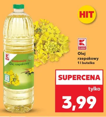 Olej rzepakowy K-Classic promocja w Kaufland