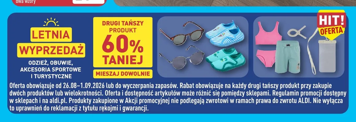 Odzież obuwie akcesoria sportowe i turystyczne promocja w Aldi