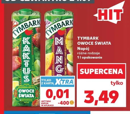 Napój Tymbark Owoce Świata mango promocja w Kaufland