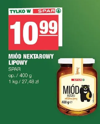 Miód nektarowy lipowy promocja w SPAR
