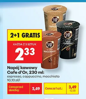 Napój kawowy Cafe d'Or Cappuccino promocja w Biedronka