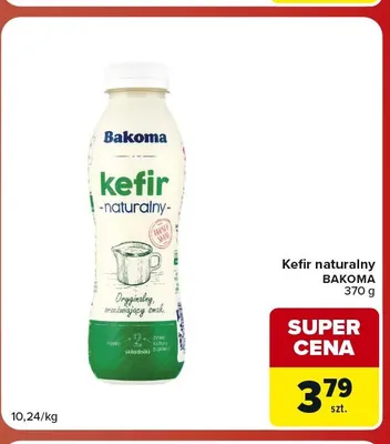 Kefir naturalny Bakoma promocja w Carrefour Market
