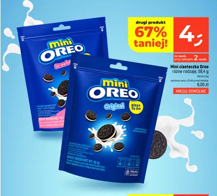 Mini ciasteczka Oreo Strawberry promocja w Dealz