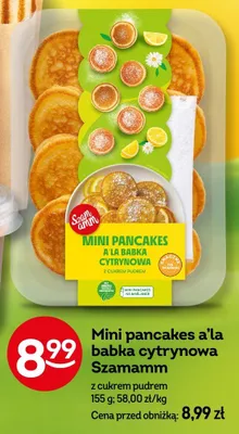 Mini pancakes a'la babka cytrynowa z cukrem pudrem promocja w Żabka