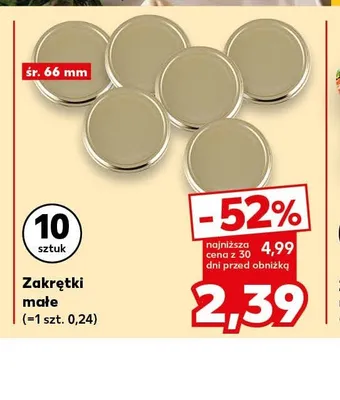 Zakrętki małe śr. 66mm promocja w Kaufland