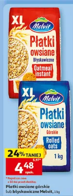 Płatki owsiane górskie Melvit promocja w Auchan