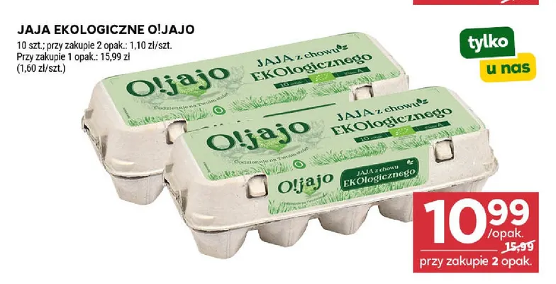 Jajka kurze ekologiczne O!Jajo promocja w Stokrotka