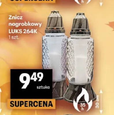 Znicz nagrobkowy Luks 264K promocja w Delikatesy Centrum
