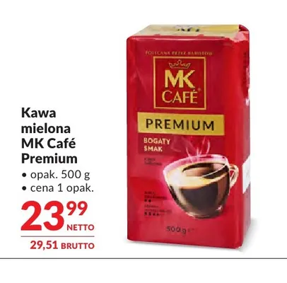 Kawa mielona MK Café Premium promocja w Makro