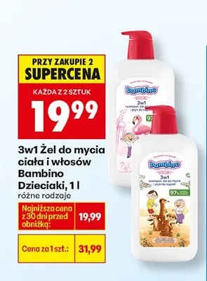 Żel do mycia ciała i włosów Dzieciaki 3w1 promocja w Biedronka